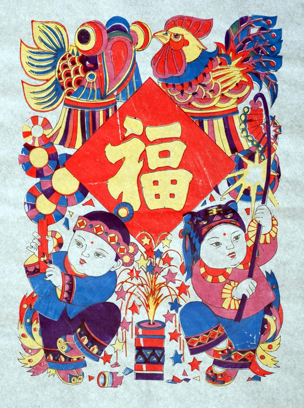 三国志演義」中国伝統の技 楊家埠木版年画 木版年画職人楊洛書作品-